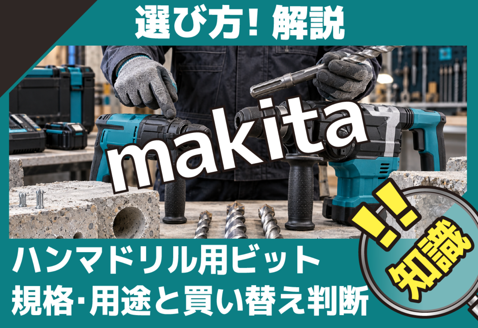 マキタのハンマドリル用ビットの選び方！規格・用途と買い替え判断