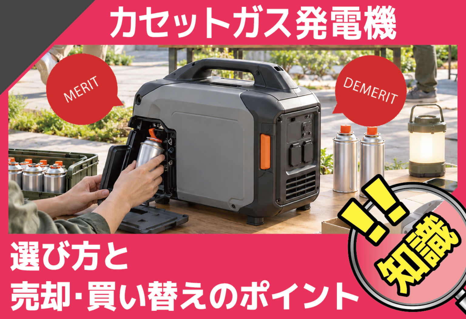カセットガス発電機のメリット・デメリットとは？選び方と売却・買い替えのポイント
