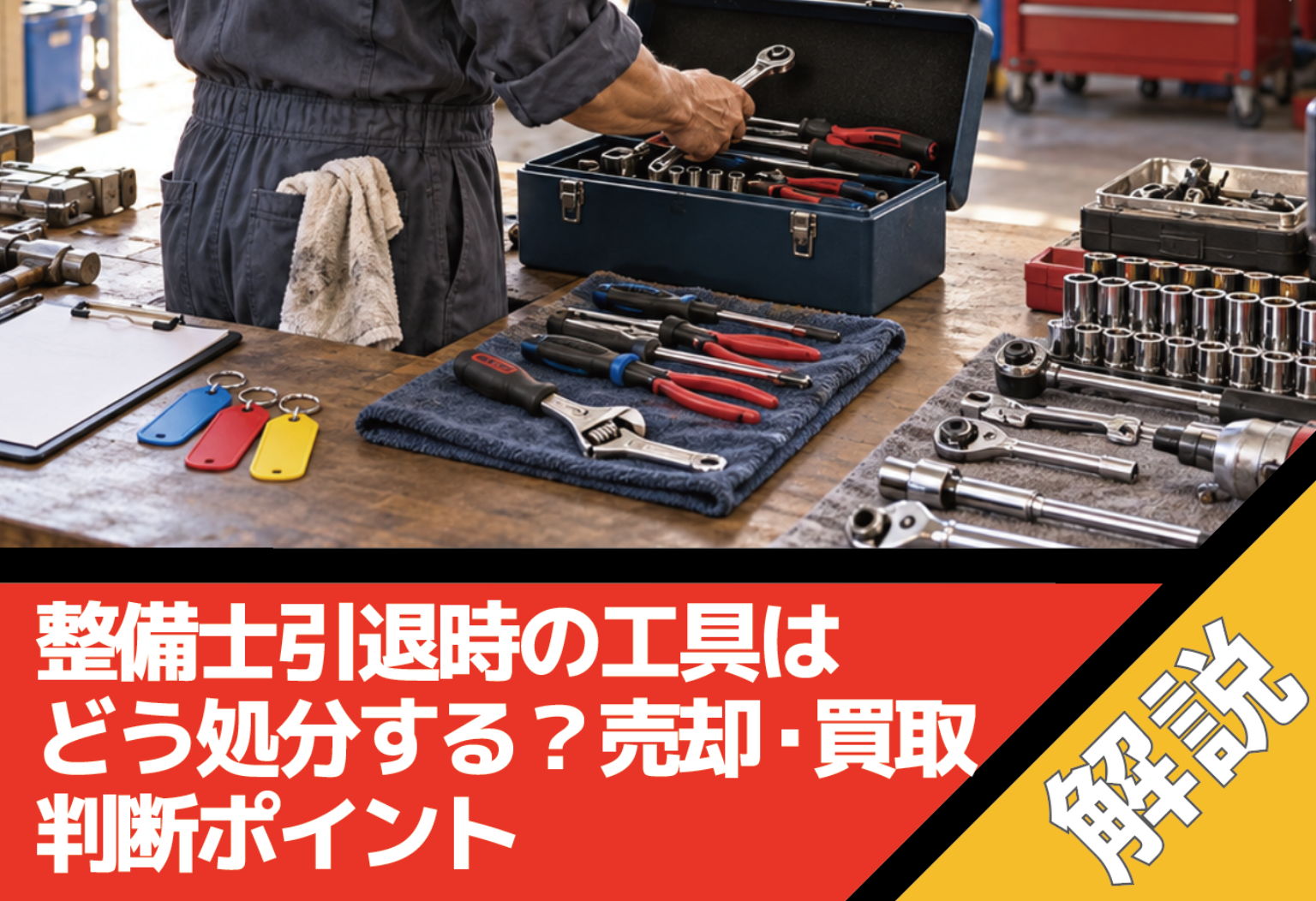 整備士引退時の工具はどう処分する？売却・買取の判断ポイント