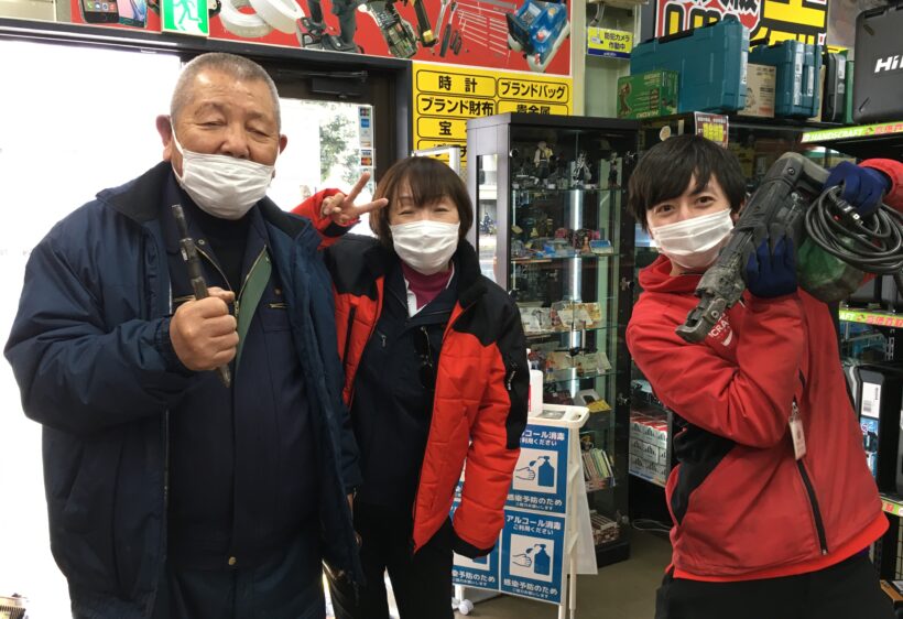 ご来店ありがとうございました！電動ハンマにハンマドリル買取強化中です(^^)/ハンズクラフト博多店