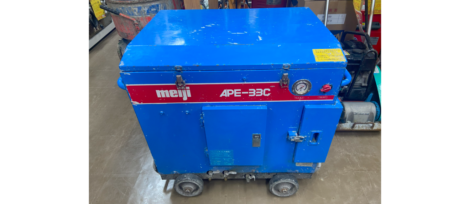 中古品】MEIJI エンジンコンプレッサー お買取り致しました